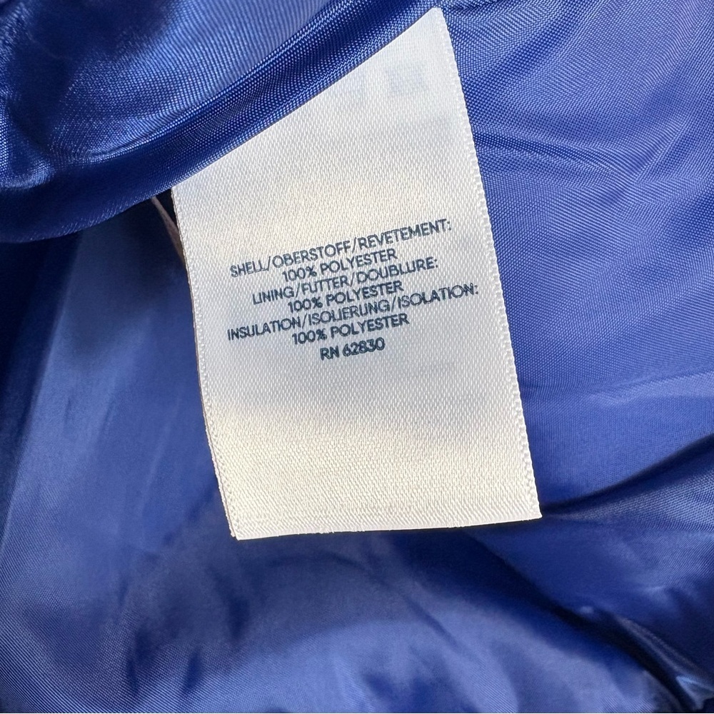 LANDS’ END Vibrant Blue Outerwear Puffer Vest in Size Medium (10-12) — WOW!!! - Picture 6 of 10